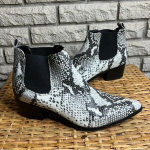 Blondo Snake Skin Waterproof Ankle Boot